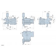 RCV3G27 Annovi Reverberi 3/4" Hollow Shaft Pressure Washer Pump - 220 Bar / 3190 Psi - 3400rpm - 12lpm